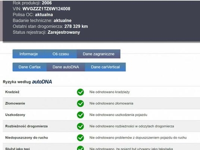 Volkswagen Touran Benzyna Zarejestrowany Ubezpieczony