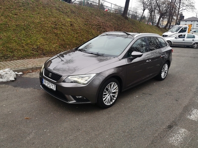 SEAT Leon III Seat Leon 1.6 TDI 2015r 110 koni, DSG, panorama, ful LED, alcantara