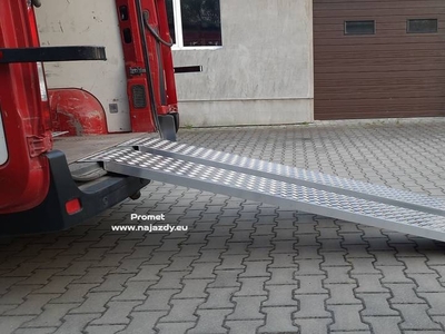 Rampa Aluminiowa 255cm x 72cm do 600kg. Dwuczęściowa 2 Najazdy od ręki