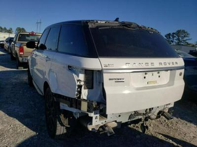 Land Rover Range Rover Sport 2016, 3.0L, HSE, 4x4, uszkodzony tył