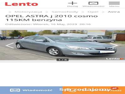 Opel Astra j Cosmo 116KM benzyna 1.6 2010