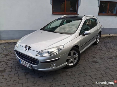 Peugeot 407 2,0 b 136 K.M. Panoramadach 100% oryginał lakier