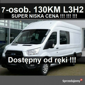 Ford Transit Brygadowy DCIV 7 osob. Niska Cena Dostępny od ręki ! 1807 zł