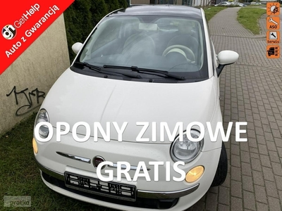 Fiat 500 Szklany dach, mocny silnik, dodatkowe opony zimowe, ESP, zarej.