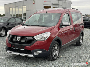 Dacia Dokker 1.3 16V TCe 131KM 2020r, Stepway, tylko 42 tys km, kamera, na…