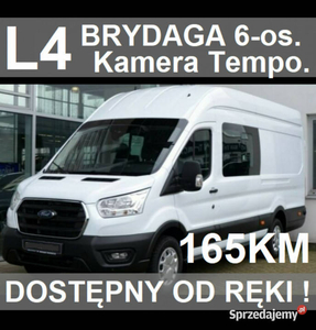 Ford Transit 165KM Brygadowy DCIV 6- osob. Niska Cena Dostępny od ręki ! 2…