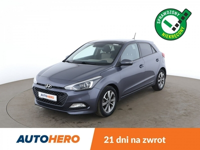 Hyundai i20 II Panorama, klimatyzacja, multifunkcja, grzane fotele, czujniki park