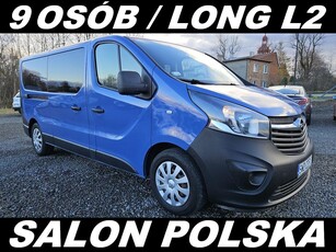 Opel Vivaro II 125KM L2 DŁUGI 9 OSÓB ZobaczFILM SALON POLSKA Bezwypadkowy