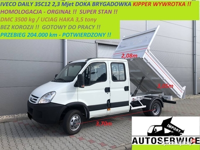 IVECO DAILY 35C12 DOKA BRYGADÓWKA KIPPER WYWROTKA -ORGINAŁ !