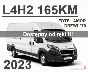 Peugeot Boxer L4H2 165KM Czujniki Fotel Amort. Klima. Drzwi 270 Dostępny o…