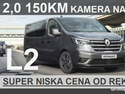 Renault Trafic L2 150KM 2,0 Full Led DużyEkran Kamera Ciemne szyby Od ręki…