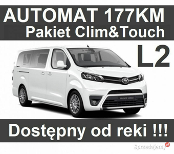 Toyota Proace Verso 2,0 177KM 9-os. Pakiet Clim&Touch Dostępny od ręki Nis…