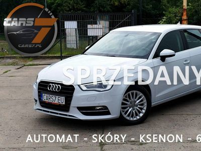 Audi A3 automat, ksenon, skórzana tapicerka, przebieg 63000 km, biała perł…