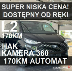 Ford Tourneo Custom L2 Nowy Titanium 170KM Akt. Tempomat Kamera360 Dost. o…