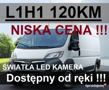 Opel Movano L1H1 120KM Kamera Martwe Pole Światła LED Fotel…