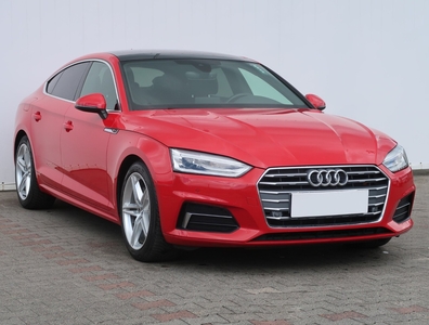 Audi A5 III , Serwis ASO, 187 KM, Skóra, Navi, Xenon, Bi-Xenon,