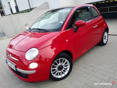 Fiat 500 Kabriolet 1.3d 95 KM 2010r Półskóry Klima Alu Bluetooth Super Stan