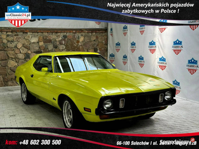 Ford Mustang Mach I 1972 silnik V8 351 Żółty sprawny Palący i jeżdżący II …