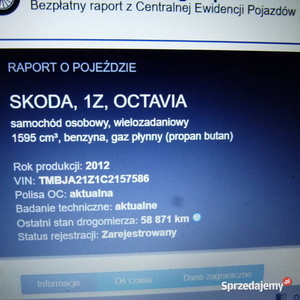 Skoda octavia Gaz 59000km