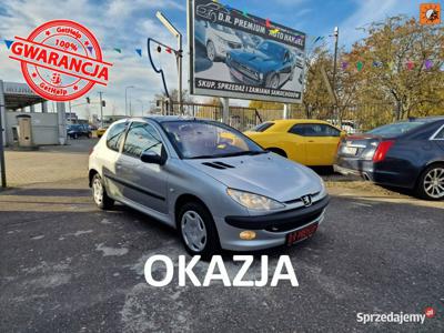 Peugeot 206 1.4 Benzyna 75 KM, Klimatyzacja, Kurtyny Pow, D…