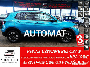 Volkswagen T-Cross AUTOMAT 150km fullLed+Front Assist JAK NOWY 1wł Kraj Be…