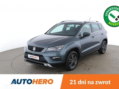 SEAT Ateca automat 4x4 190KM ks.serwisowa alcantara/navi/ LED/ PDC/ grzane fote