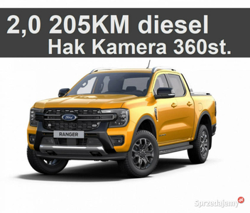 Ford Ranger Nowy Ranger Wildtrak 205KM 4x4 Technology Kamera 360 NiskaCena…