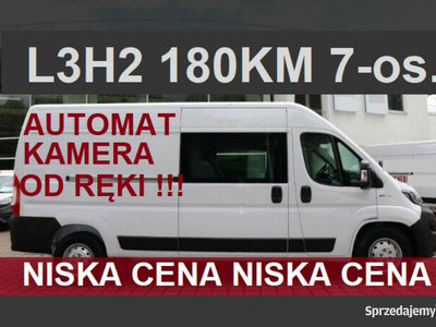 Fiat Ducato Automat 180KM L3H2 Brygadowy 7-osob. Techno Kamera Od ręki 218…