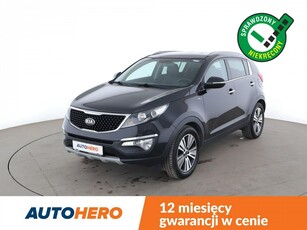 Kia Sportage III 4x4, xenon, półskóra, navi, klima auto, grzane fotele i kanapa, kame