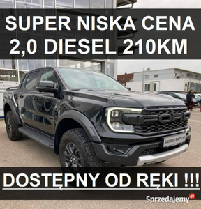 Ford Ranger Raptor Nowy Raptor 2,0 diesel 210KM Elektryczna Roleta Niska c…