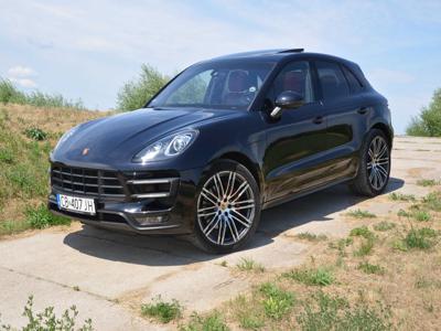 Porsche Macan Turbo Salon Polska czerwone skóry zamiana