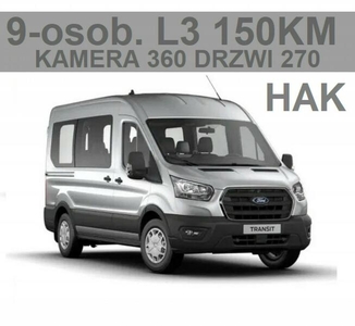 Ford Transit L3H2 150KM 9-osob.Trend Kamera 360 Hak hol. Niska Cena 2463 zł