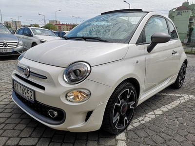 Fiat 500 0.9 Twinair Turbo Cabrio Lift Automat Serwisowany Skóra Ledy