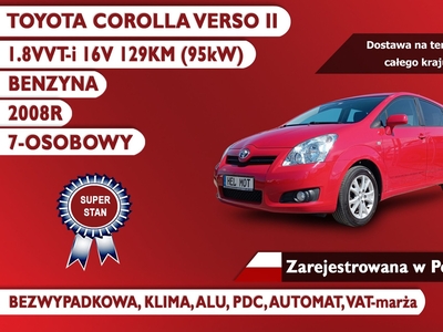 Toyota Corolla Verso II II 1.8VVT-i AUTOMAT, Bezwypadkowa, Klima!