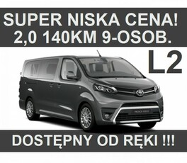 Toyota Proace Verso 2,0 140KM 9-os. Pakiet Clim&Touch Dostępny od ręki Niska Cena 2135zł