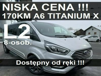 Ford Tourneo Custom L2 Titanium X 170KM A6 Skórzana tapic. Aktywny tempomat Od ręki 2950zł