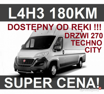 Fiat Ducato L4H3 180KM Pakiet Techno City Drzwi 270st Dostę…