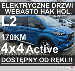 Ford Tourneo Custom L2 Nowy Active 4x4 170KM Hak Webasto Drzwi elektr. Dos…