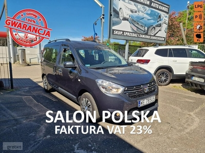 Dacia Dokker 1.6 Benzyna + LPG 109 KM, Klimatyzacja, Bluetooth, Isofix, Komputer