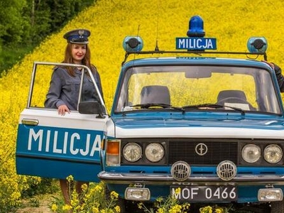 Radiowóz Milicja Fiat 125p zabytkowy oryginalny jedyny