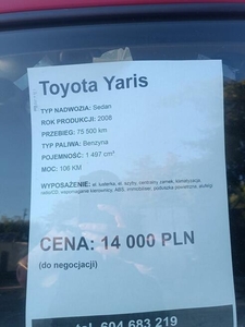 Sprzedam Toyota Yaris