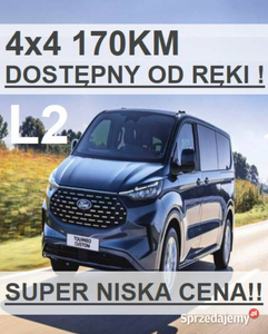 Ford Tourneo Custom L2 Nowy Titanium 4x4 170KM Aktywny Tempo. Dostępny od …