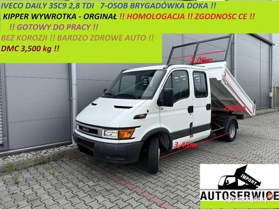 IVECO DAILY 35C9 DOKA KIPPER WYWROTKA - ORGINAŁ HOMOLOGACJA BEZ KOROZJI