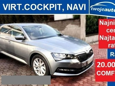 Škoda Superb III (2015-) Style 2.0 TDI 200KM DSG, Skóra / Alcantara, Canton, od ręki