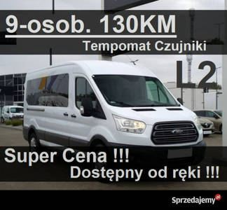 Ford Transit L3H2 9osob. Czujniki Tempomat Drzwi 270st. Sup…