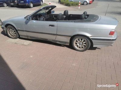 Bmw E36 Seria 3 1.8 LPG 2000 Cabriolet Cabrio Klimatyzacja Tempomat Srebrny