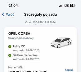 Opel Corsa model B - paliwo plus gaz