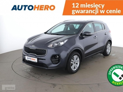 Kia Sportage IV LED, navi, klima auto, skóra, kamera cofania, grzane fotele i kanapa