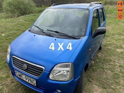 Suzuki Wagon R II 4*4/Polski salon/1 wł/Nowe sprzęgło/Benzyna/Niski przebieg/Nowy akum