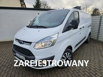 Ford Transit Custom 2.2 TDCi 125km long bezwypadek bdb wyposażenie fv 23% 3 osobowy zadban